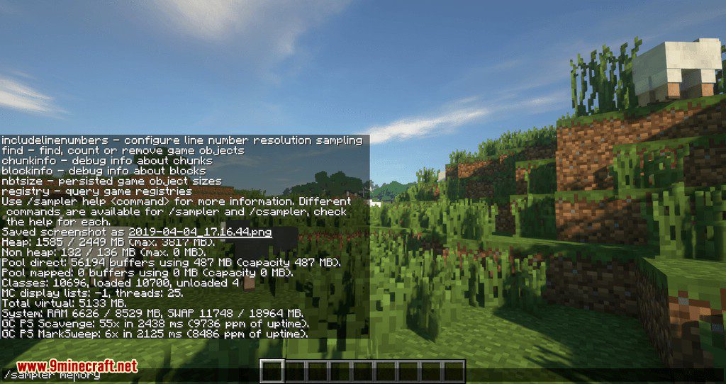 Sampler mod for minecraft 06