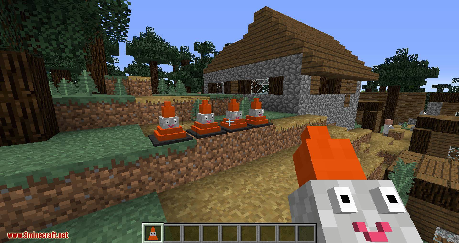 Smiley Traffic Cones mod for minecraft 01