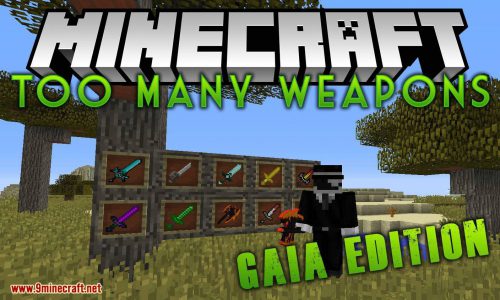 Too Many Weapons Gaia Edition mod for minecraft logo