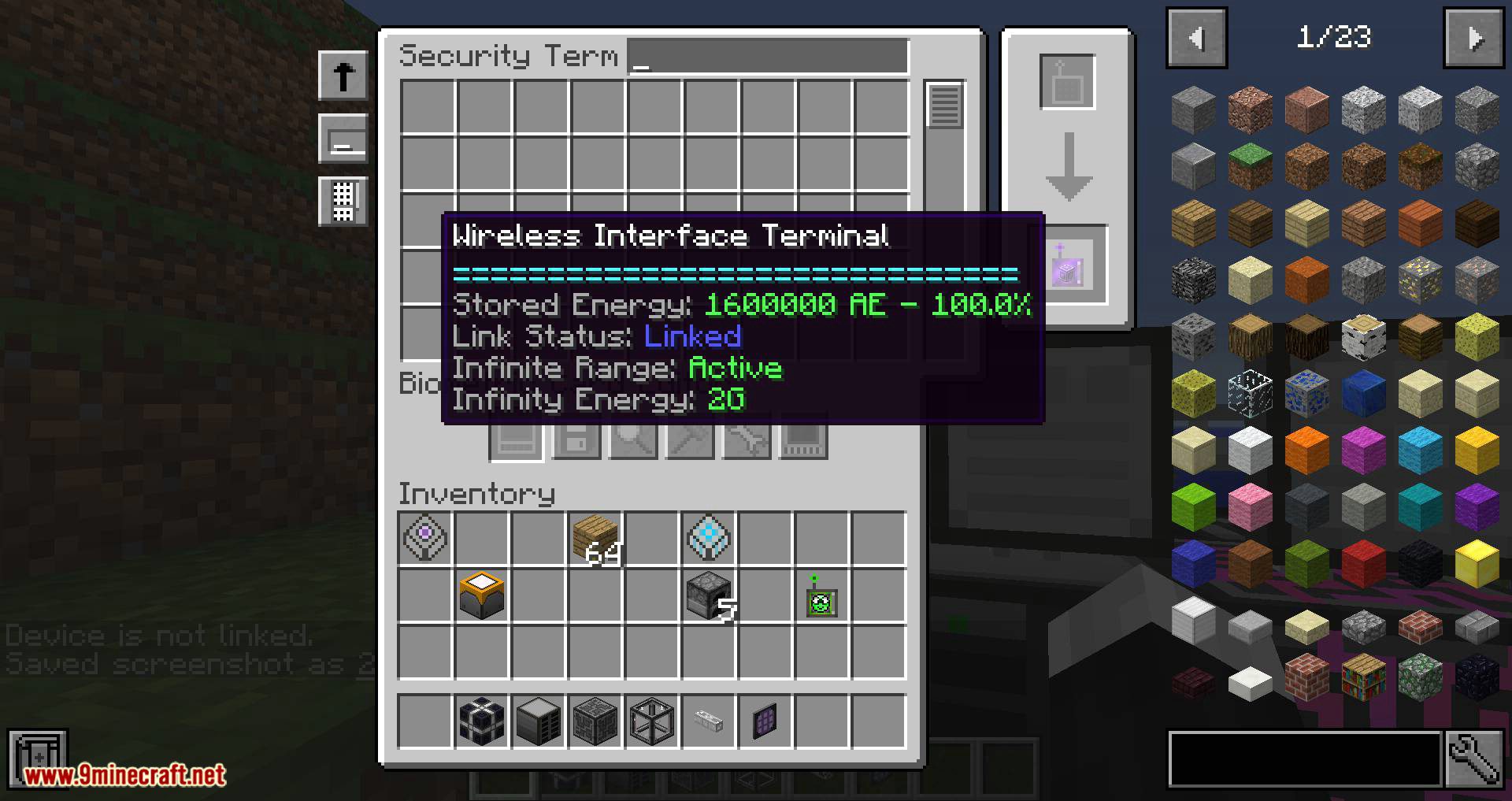 AE2 Wireless Interface Terminal mod for minecraft 02