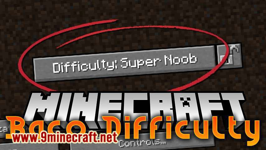BacoDifficulty mod for minecraft logo