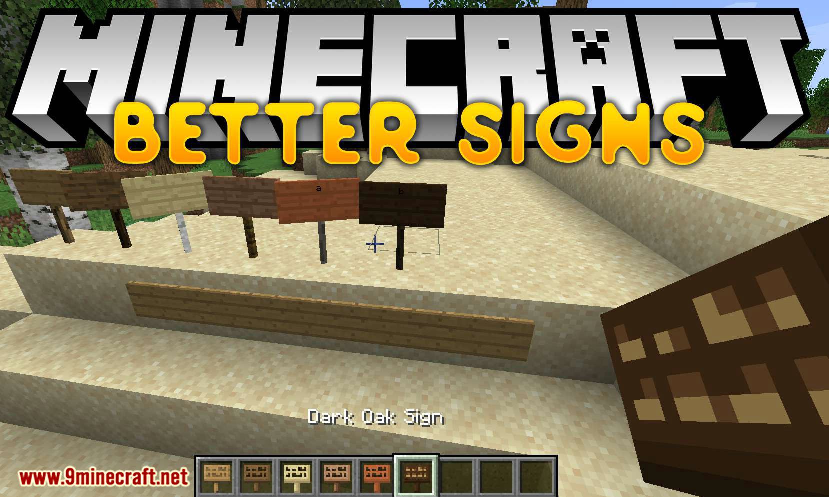 Better Signs mod for minecraft logo