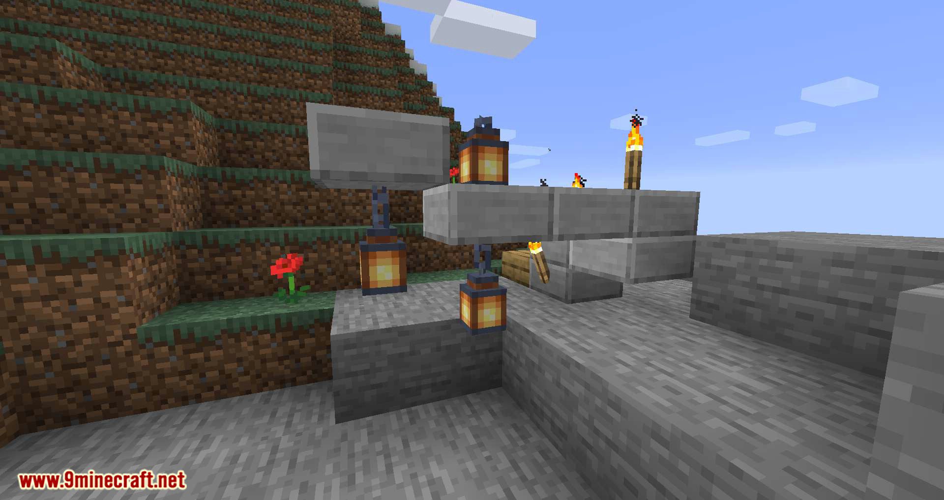 Torch Slabs Mod for minecraft 05