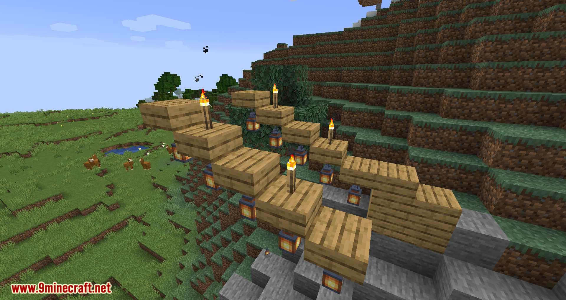 Torch Slabs Mod for minecraft 08.