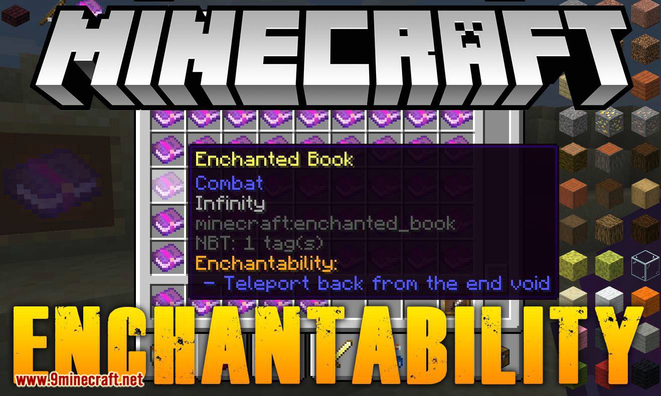 Enchantability mod for minecraft logo