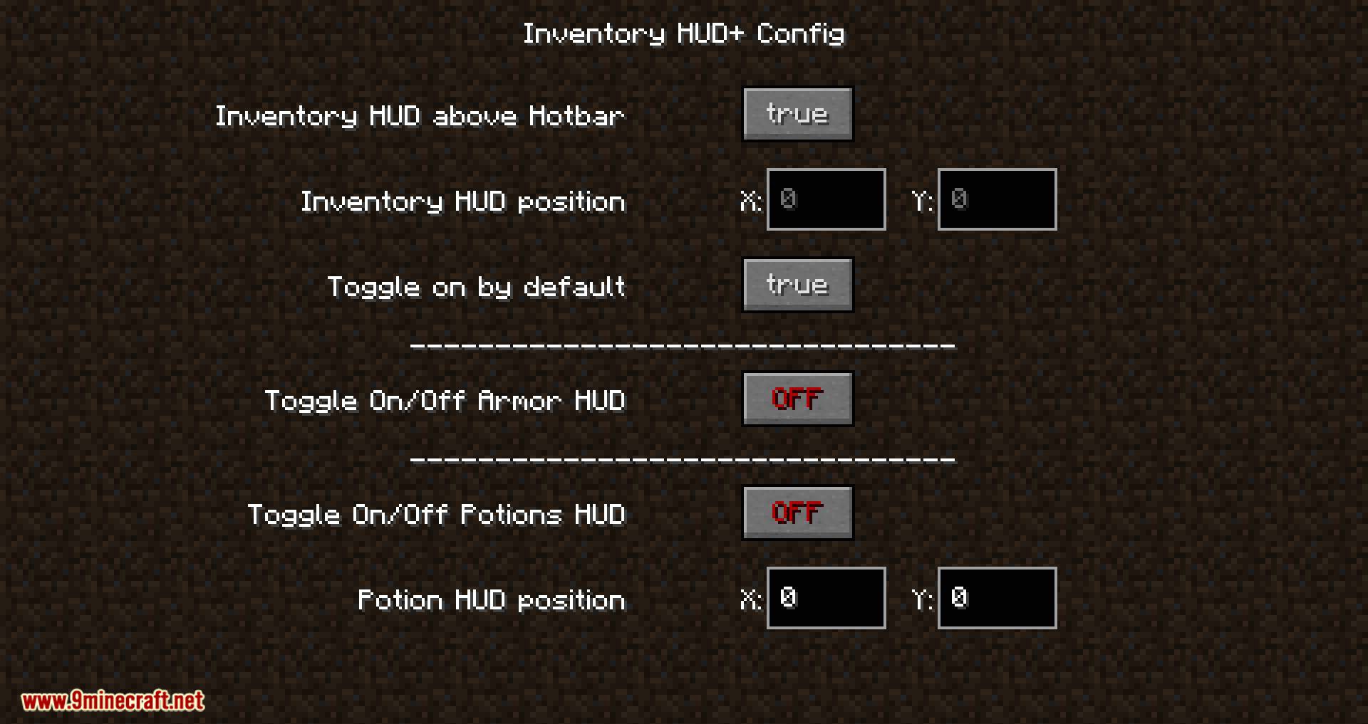 Inventory HUD+ mod for minecraft 07
