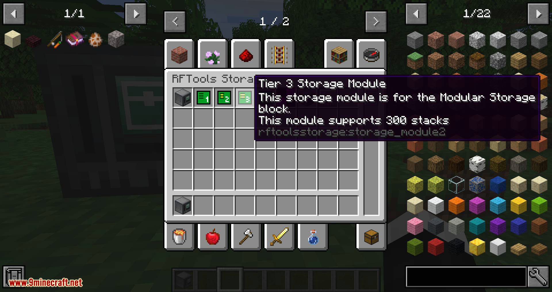 RFTools Storage mod for minecraft 04