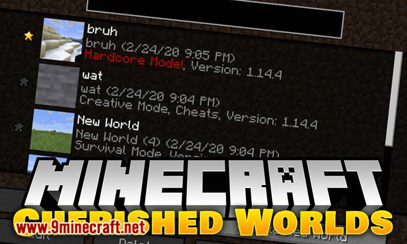 cherished worlds mod for minecraft logo