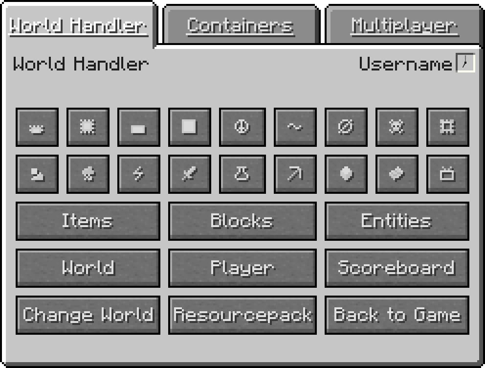 world handler command gui mod for minecraft 2