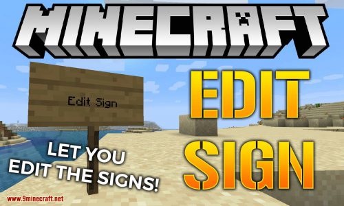 Edit Sign mod for minecraft logo