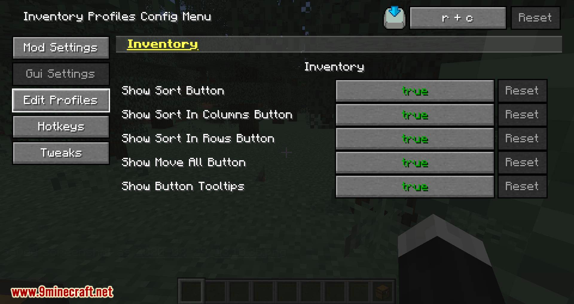 Inventory Profiles mod for minecraft 09