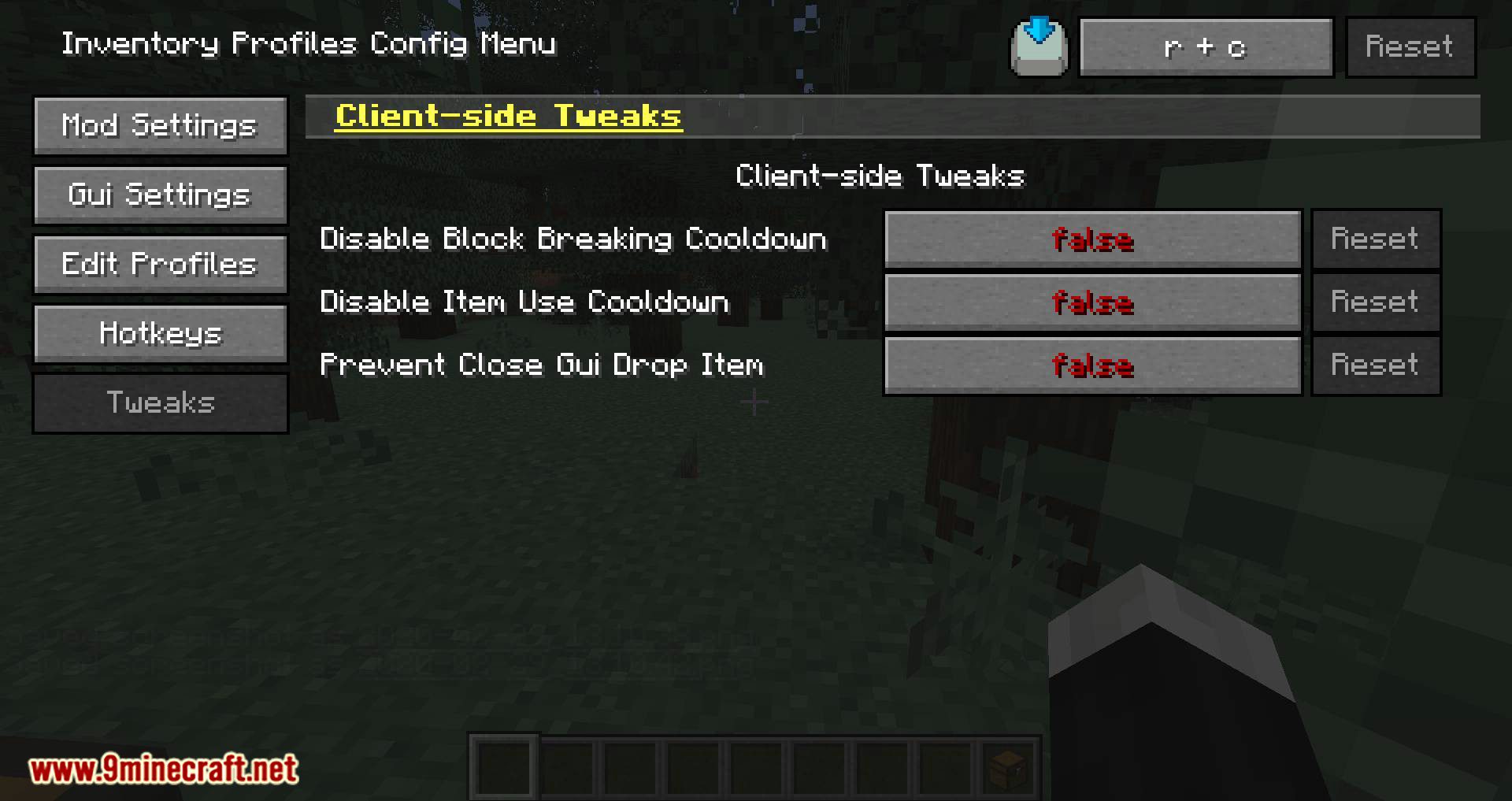 Inventory Profiles mod for minecraft 11