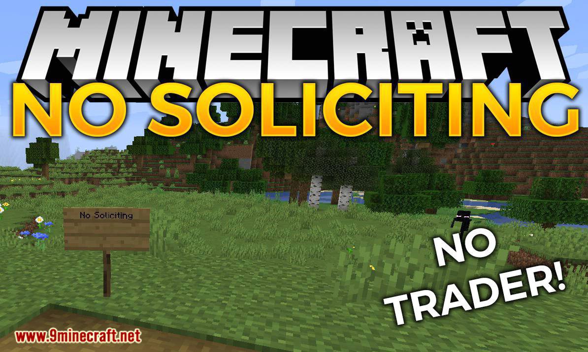 No Soliciting mod for minecraft logo