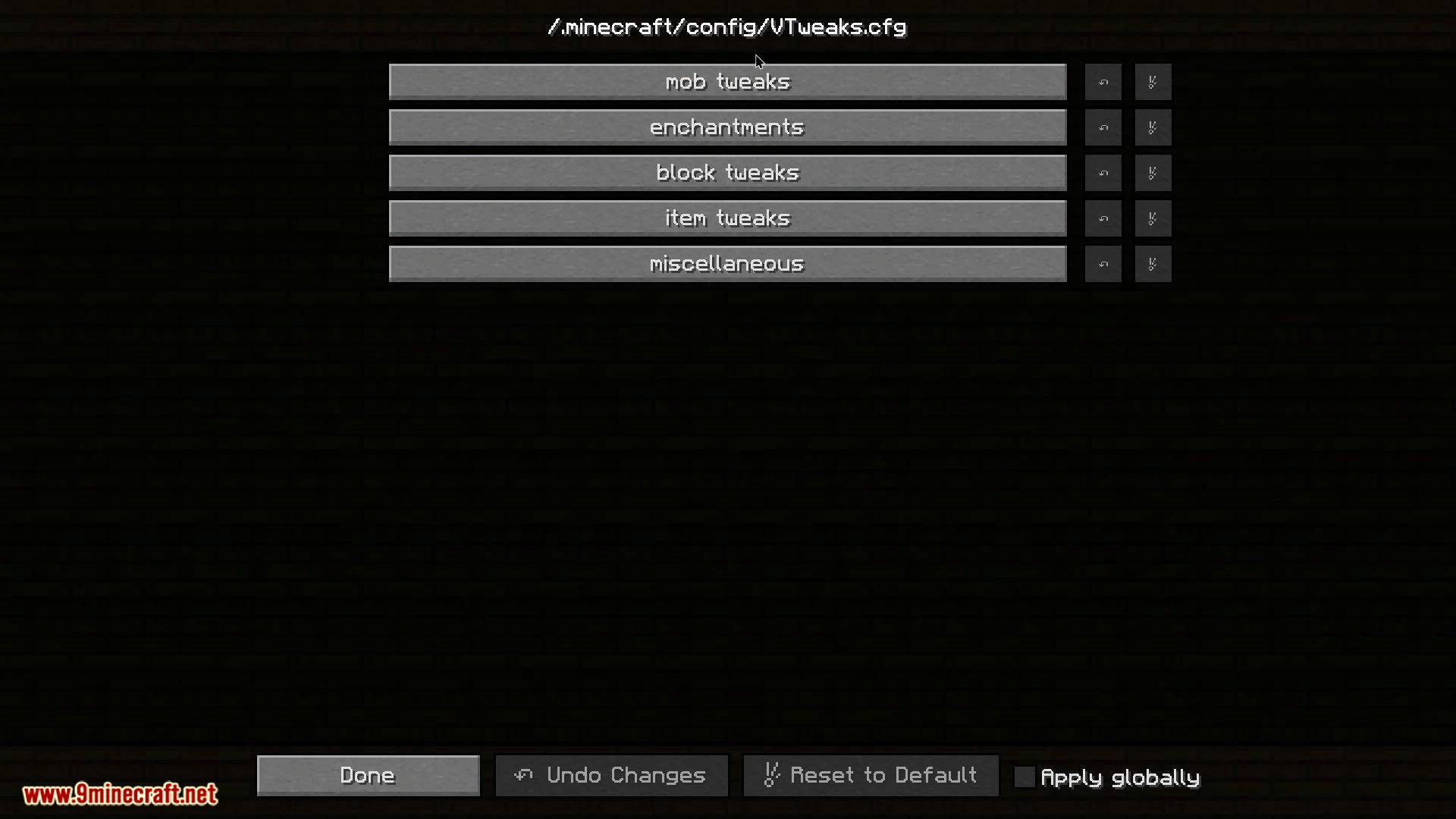 V-Tweaks mod for minecraft 01