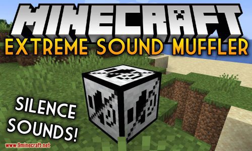 extreme sound muffler mod for minecraft logo