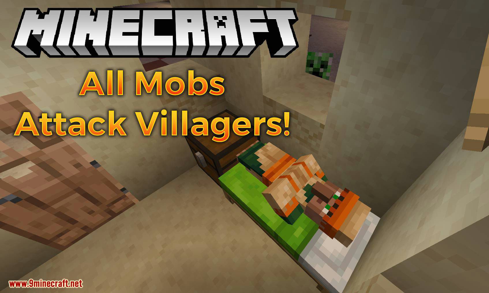 All Mobs Attack Villagers mod for minecraft logo
