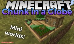 Chunk in a Globe mod for minecraft logo