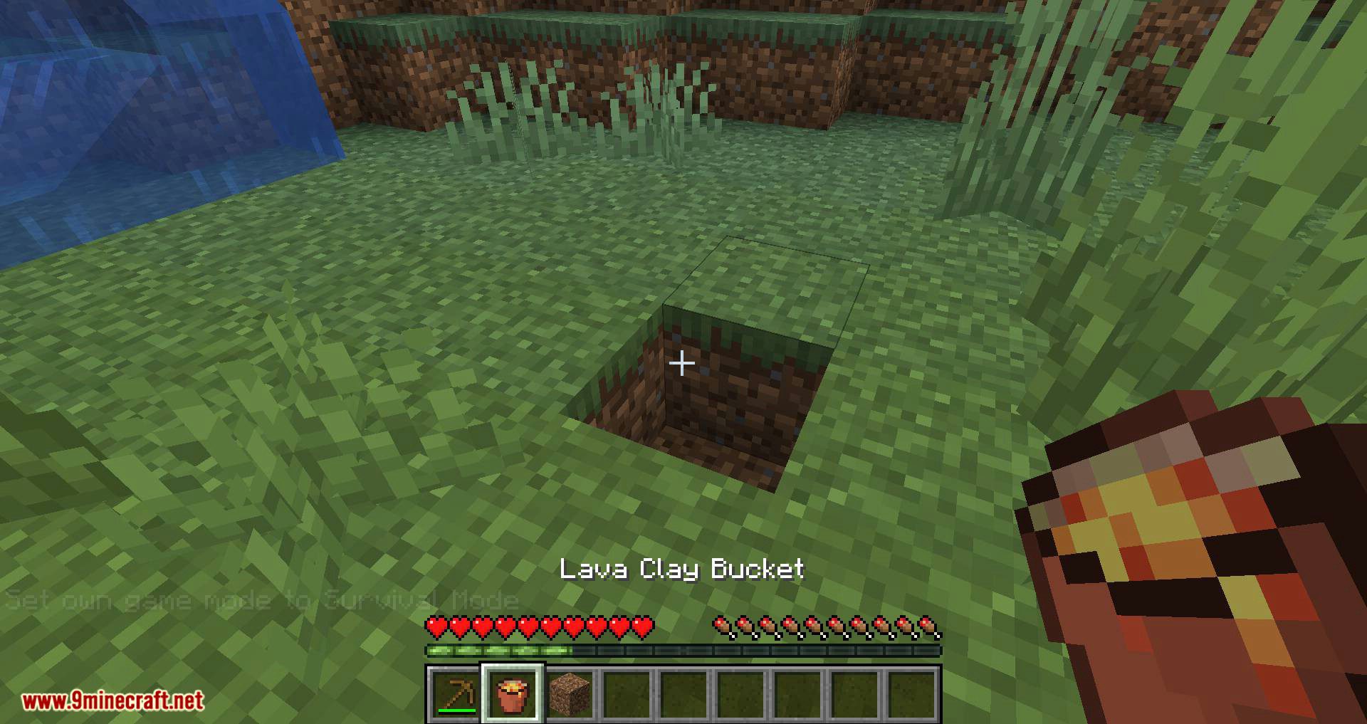 Clay Bucket mod for minecraft 11