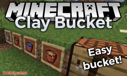 Clay Bucket mod for minecraft logo