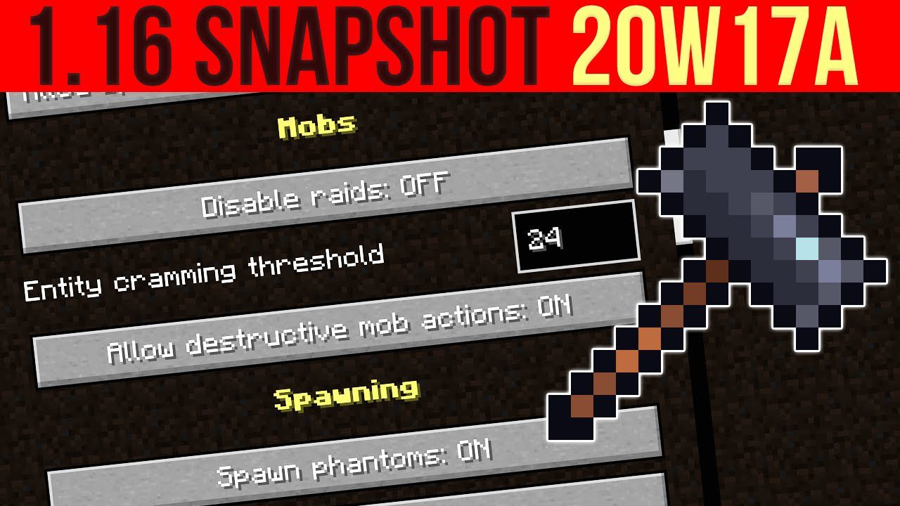 Minecraft 1.16 Snapshot 20w17a