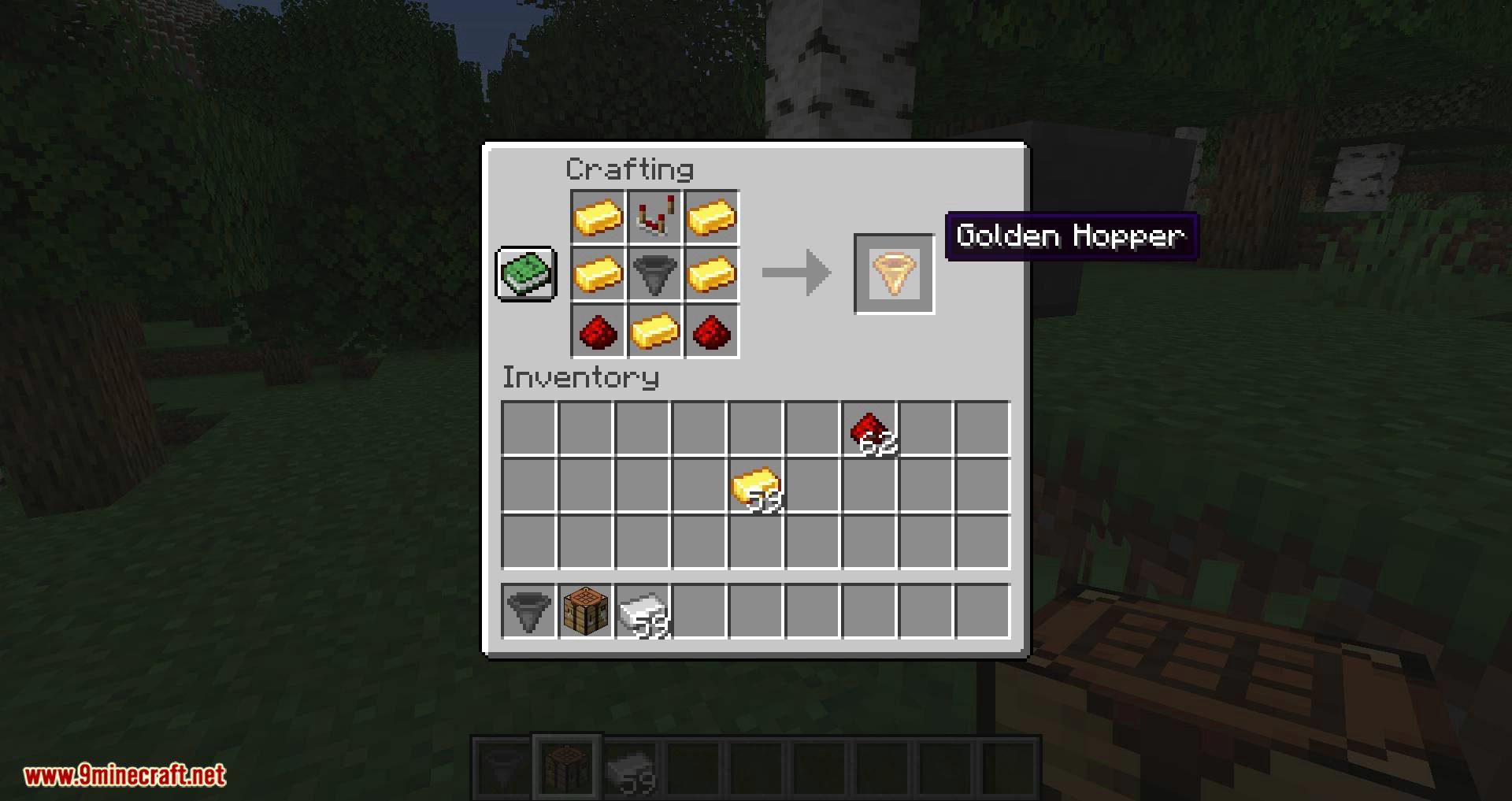 Golden Hopper mod for minecraft 03