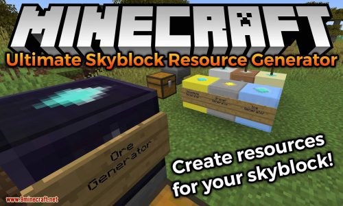 Ultimate Skyblock Resource Generator mod for minecraft logo