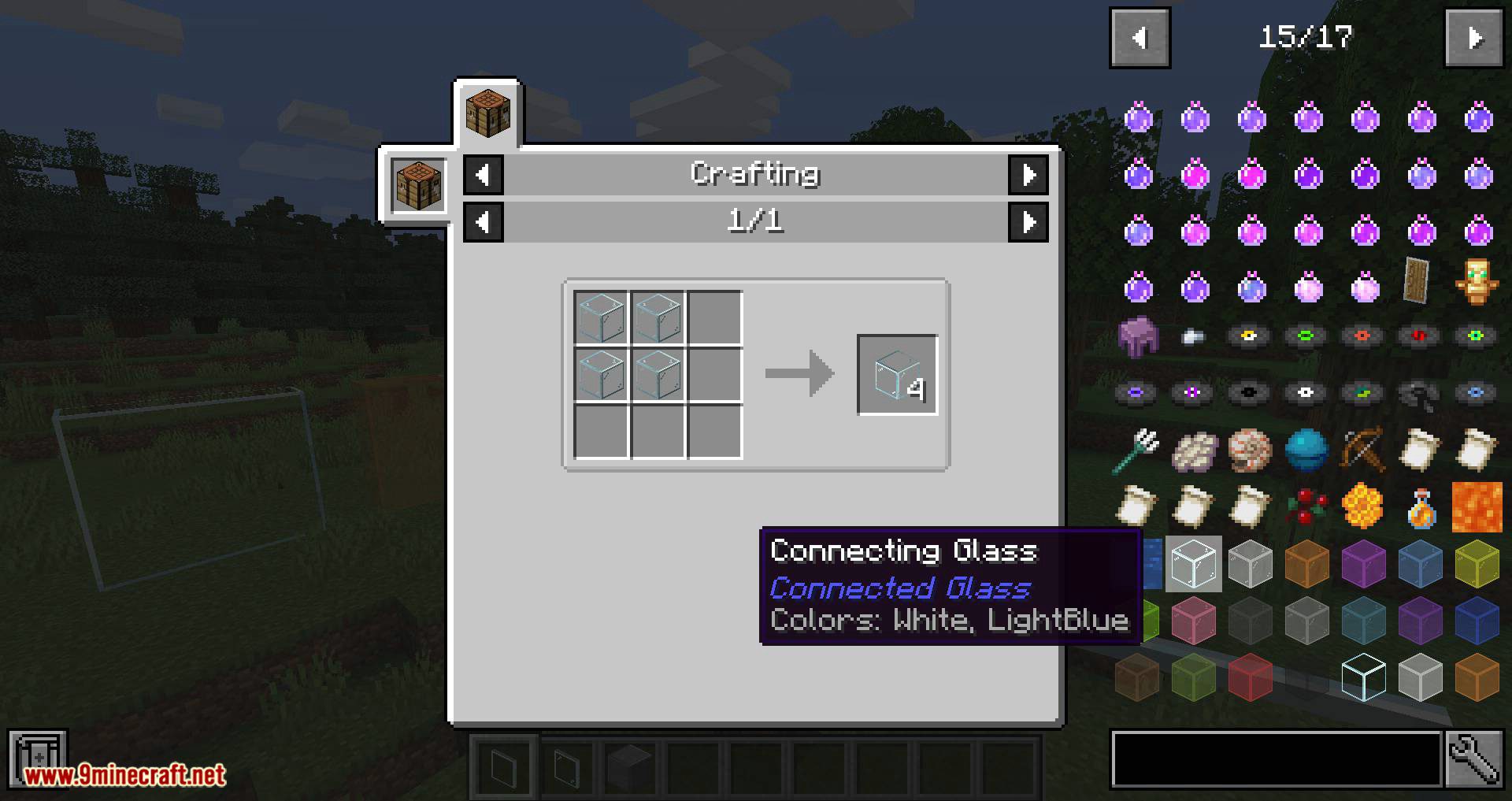 Connected Glass mod for minecraft 10