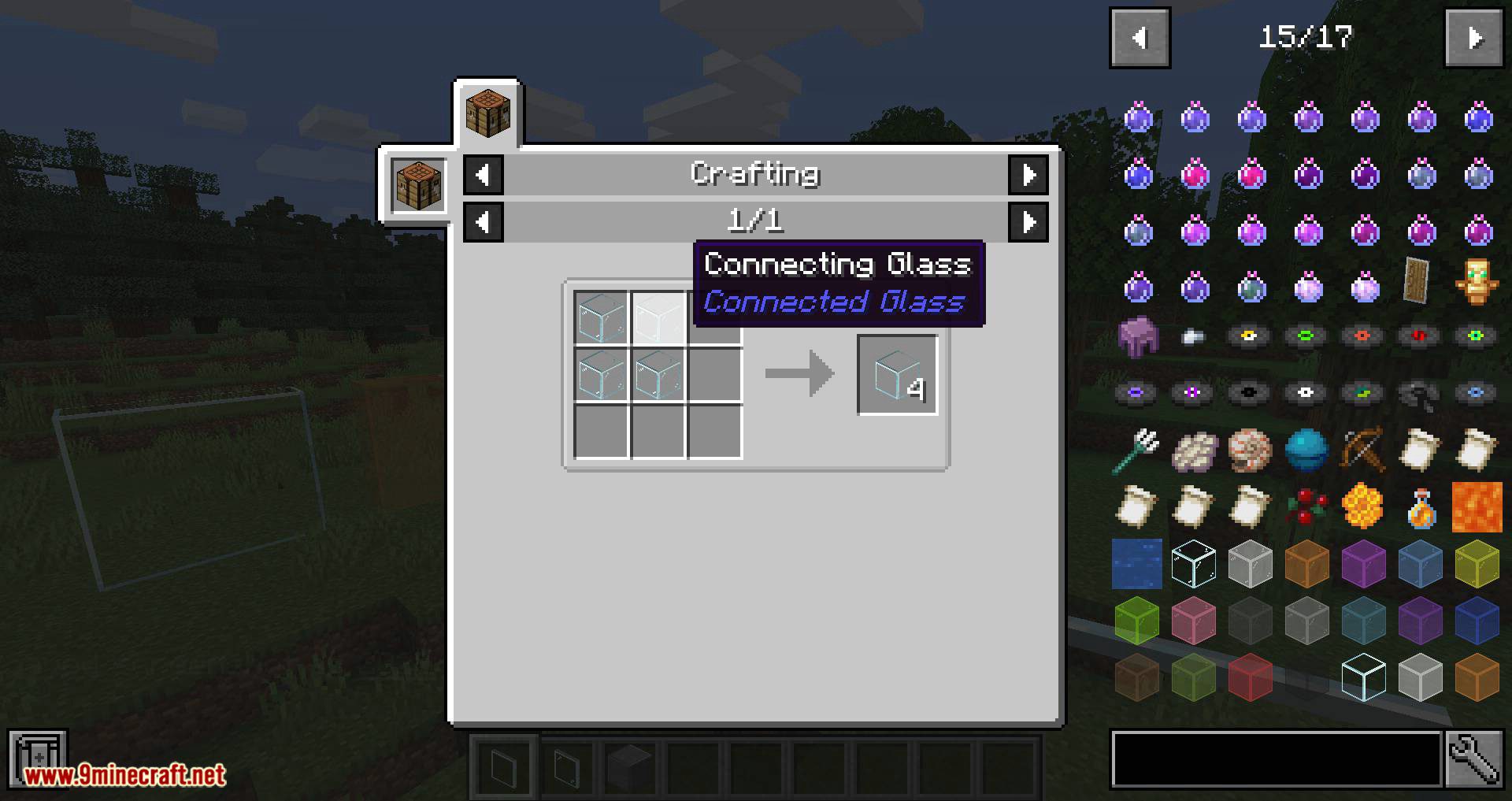 Connected Glass mod for minecraft 11