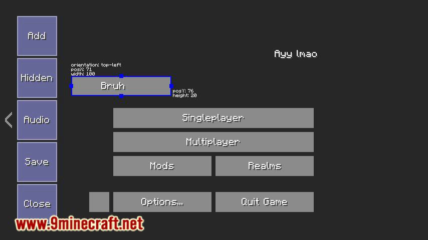 FancyMenu mod for minecraft 06