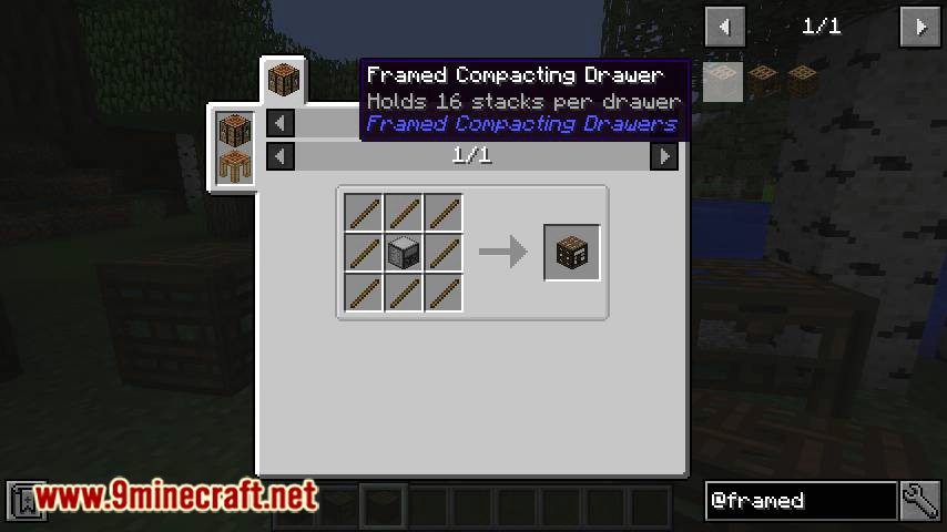 Framed Compacting Drawers mod for minecraft 01