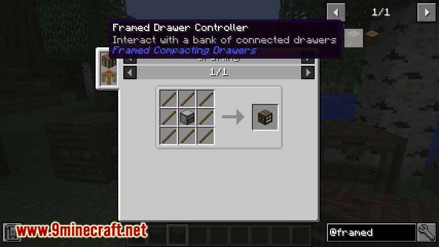 Framed Compacting Drawers mod for minecraft 02