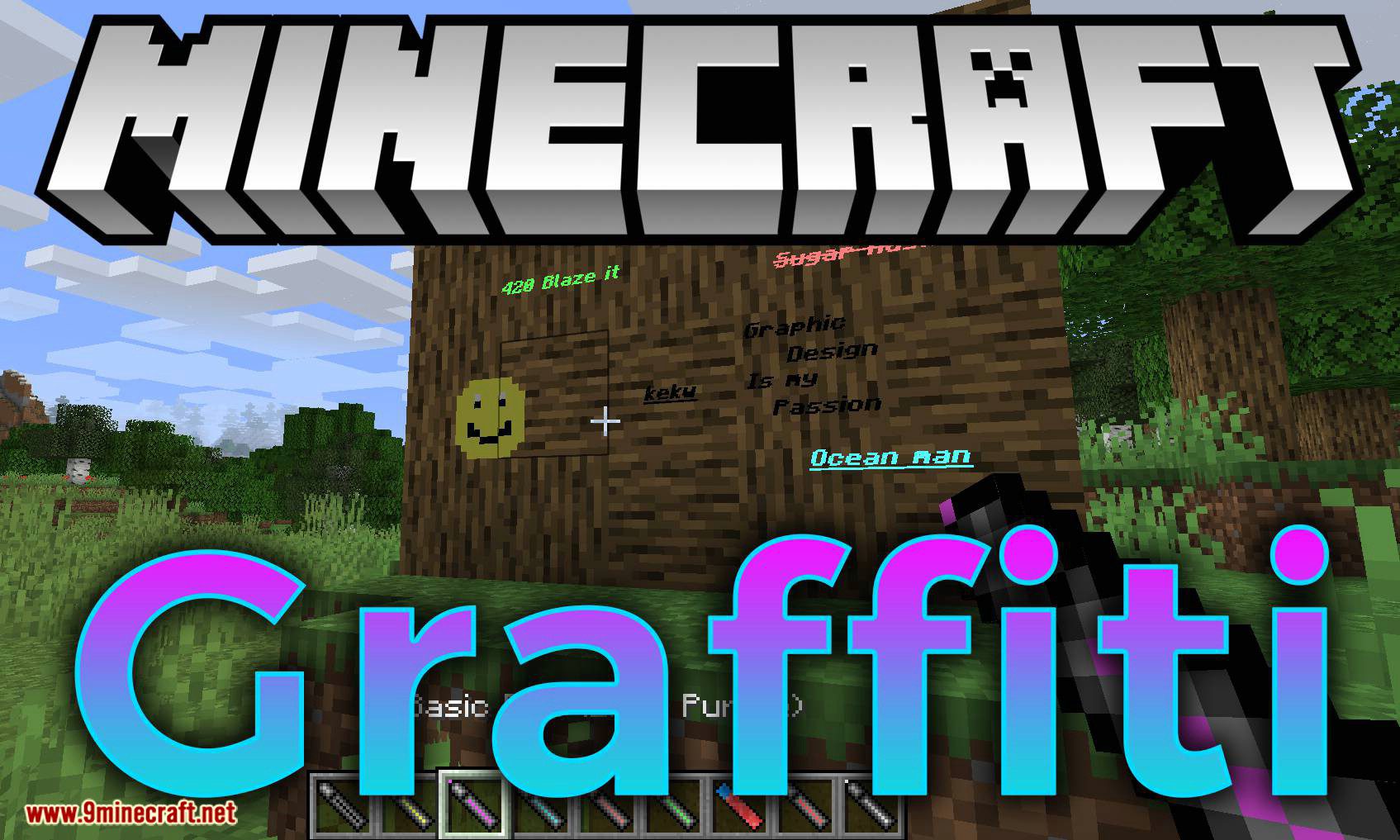 Graffiti Mod 1 15 2 Write And Draw On The Walls 9minecraft Net