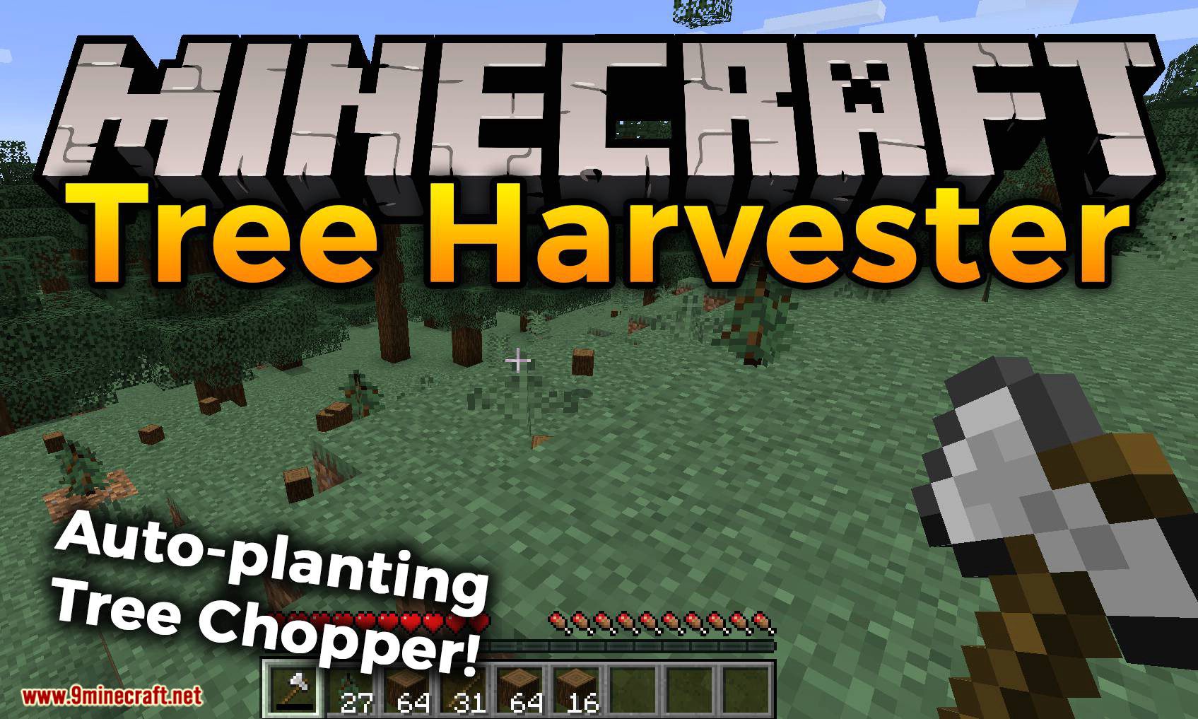 Tree Harvester mod for minecraft logo