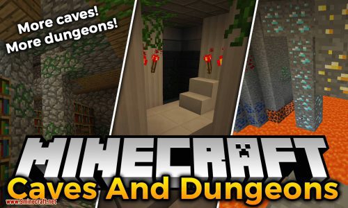 Cave and Dungeons mod for minecraft logo