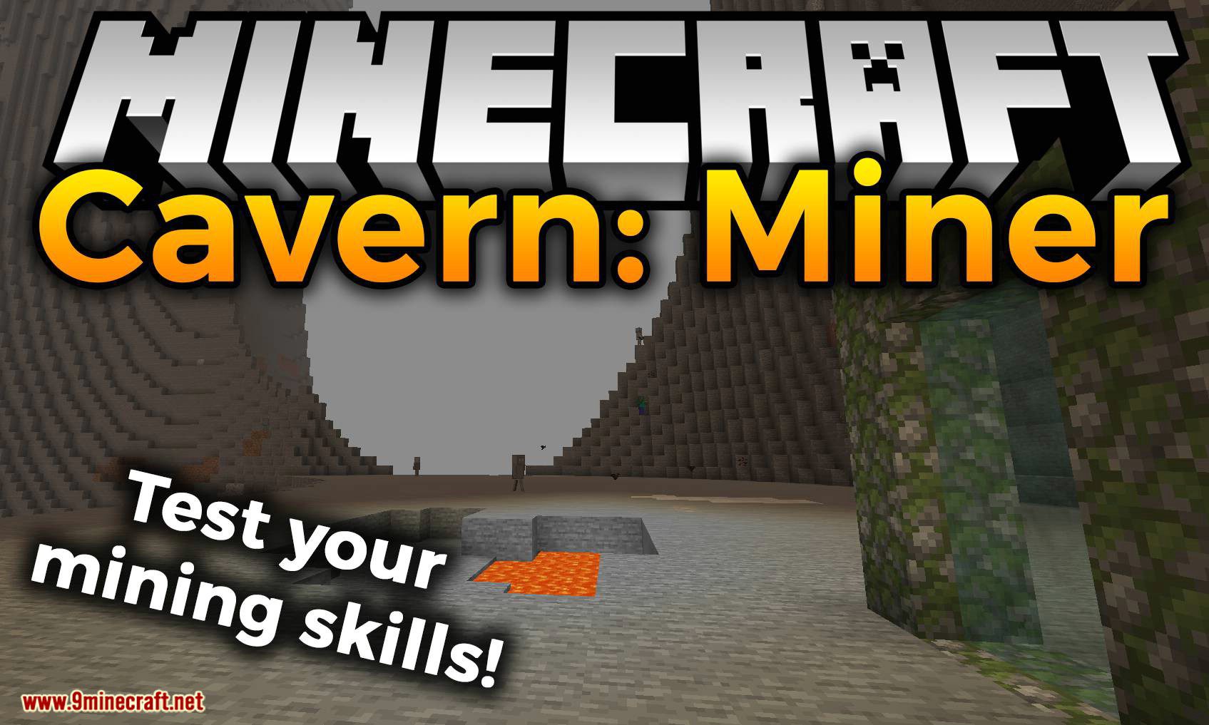 Cavern Miner mod for minecraft logo