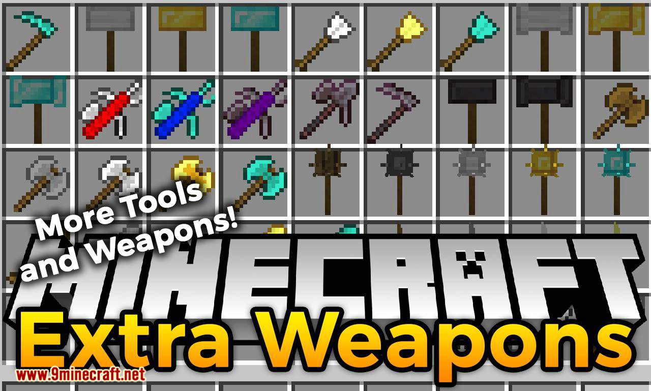 Extra Weapons mod for minecraft logo