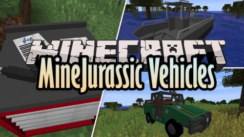 MineJurassic Vehicles Mod