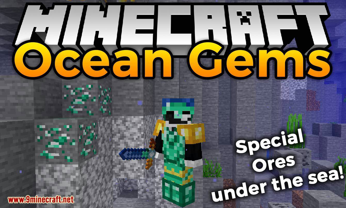 Ocean Gems mod for minecraft logo
