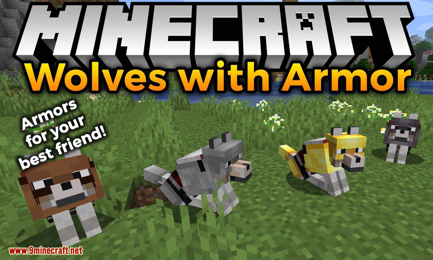 Wolves with armor mod for minecraft logo