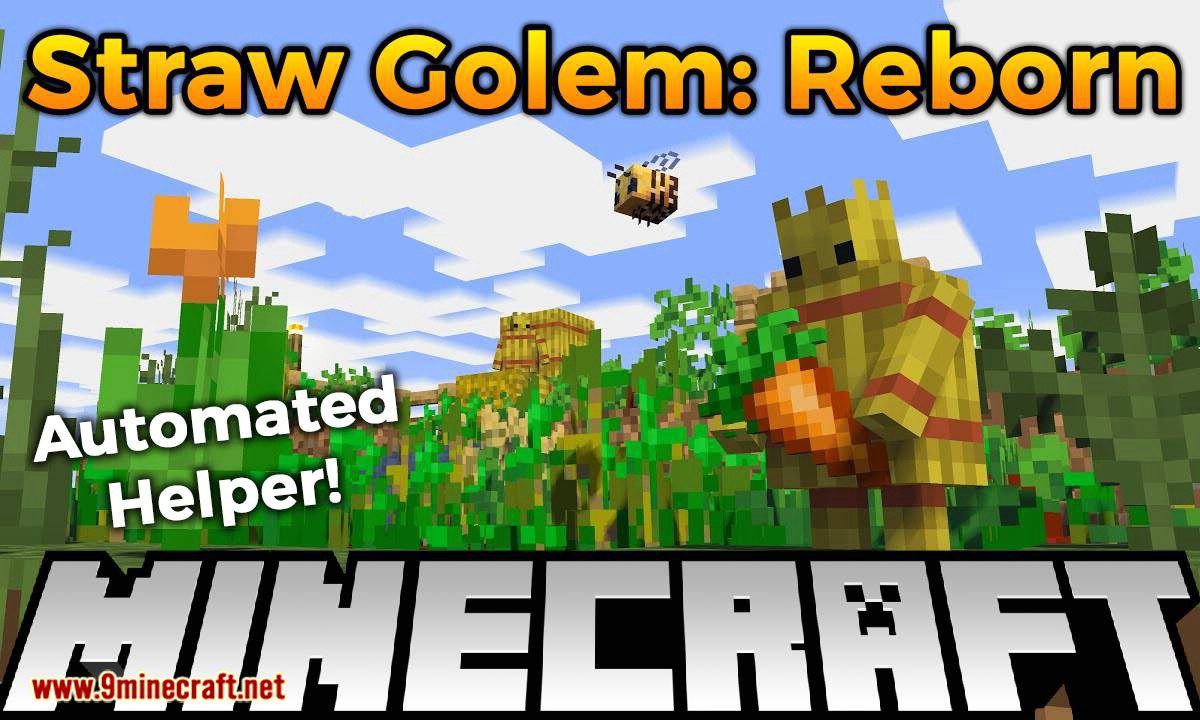 straw golem reborn mod for minecraft logo