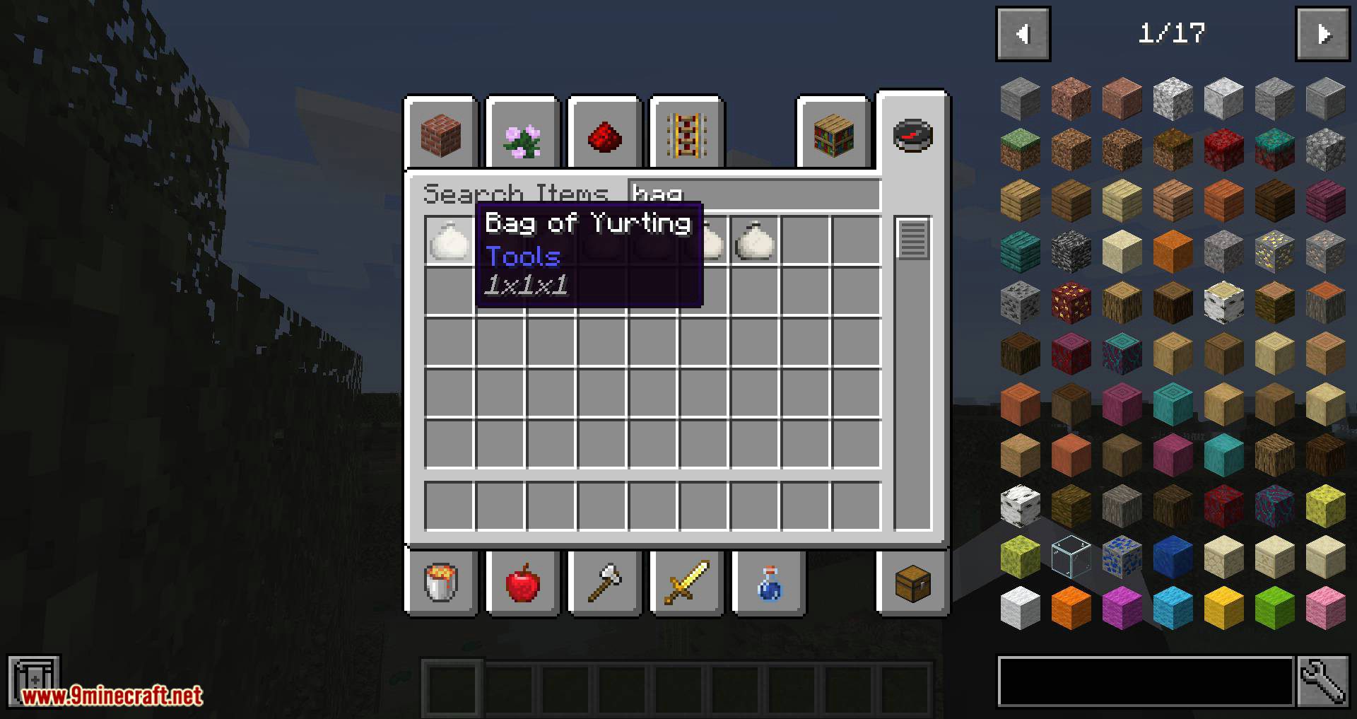 Bag of Yurting mod for minecraft 01