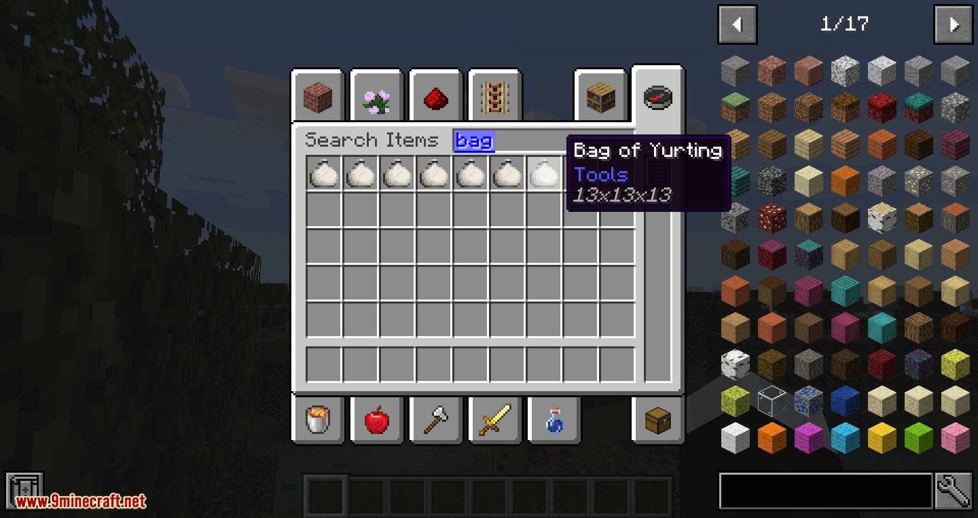 Bag of Yurting mod for minecraft 03