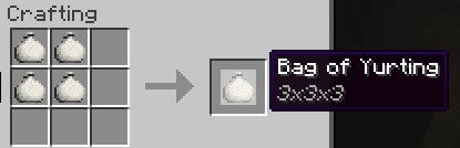 Bag of Yurting mod for minecraft 22