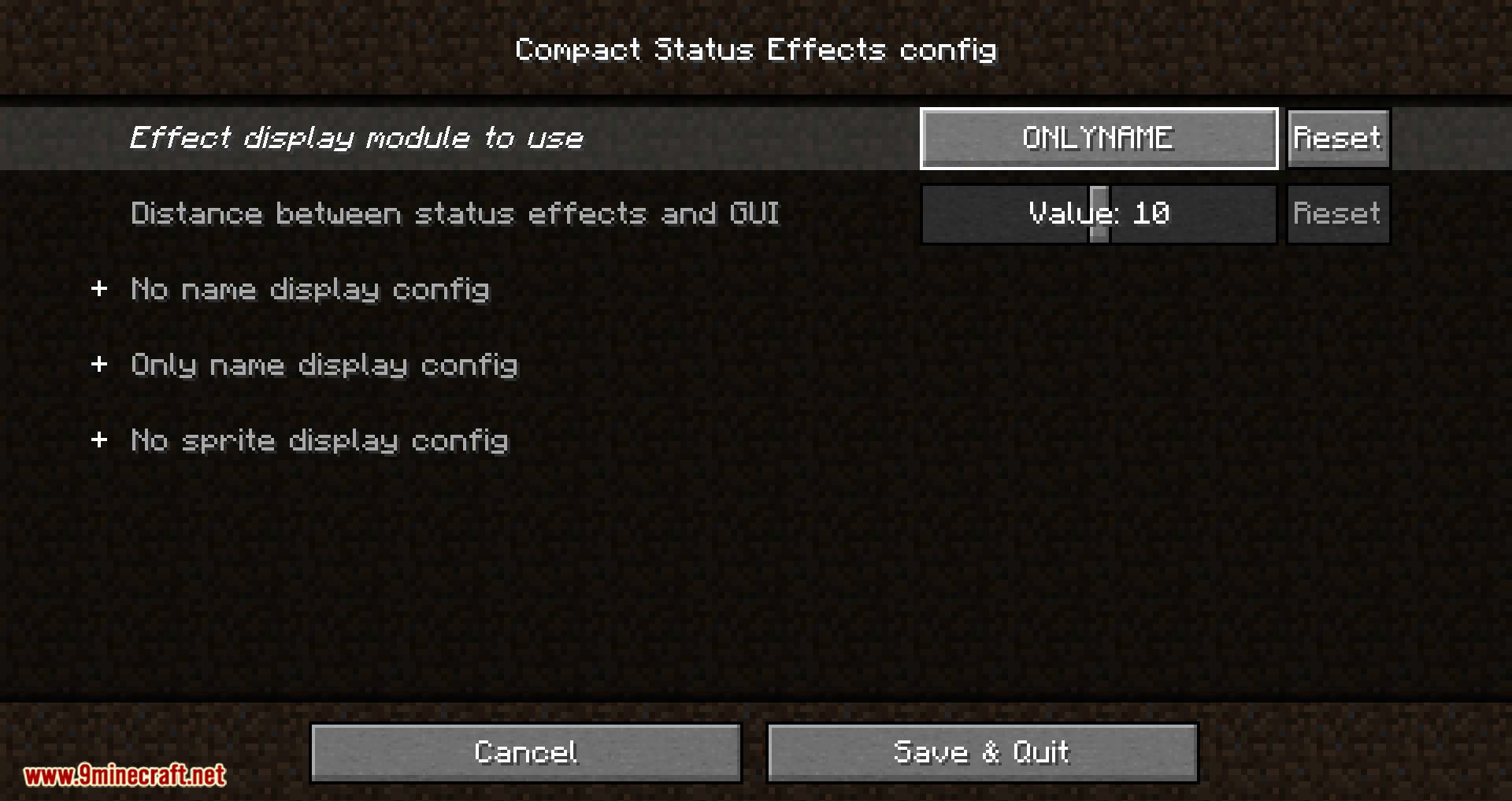Compact Status Effects mod for minecraft 09