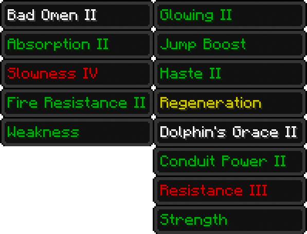 Compact Status Effects mod for minecraft 23