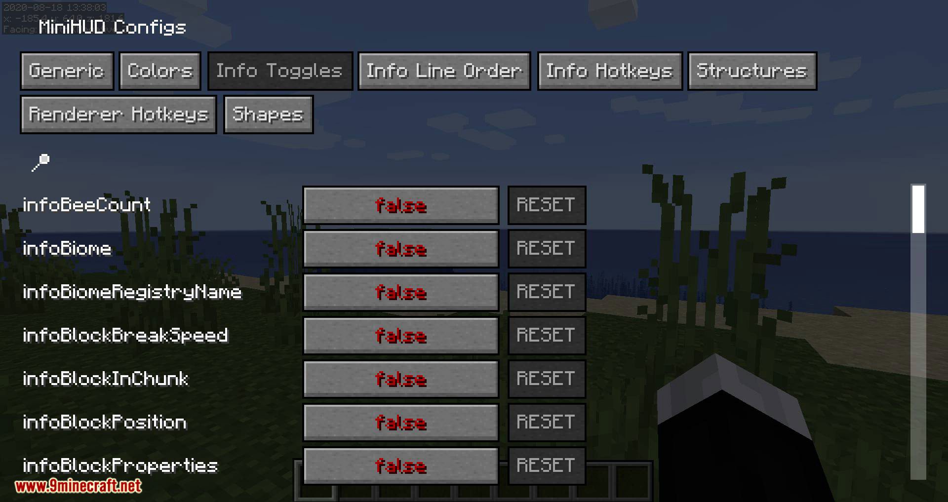 MiniHUD mod for minecraft 03