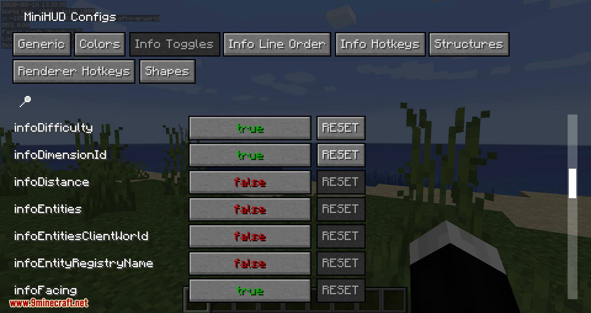 MiniHUD mod for minecraft 04