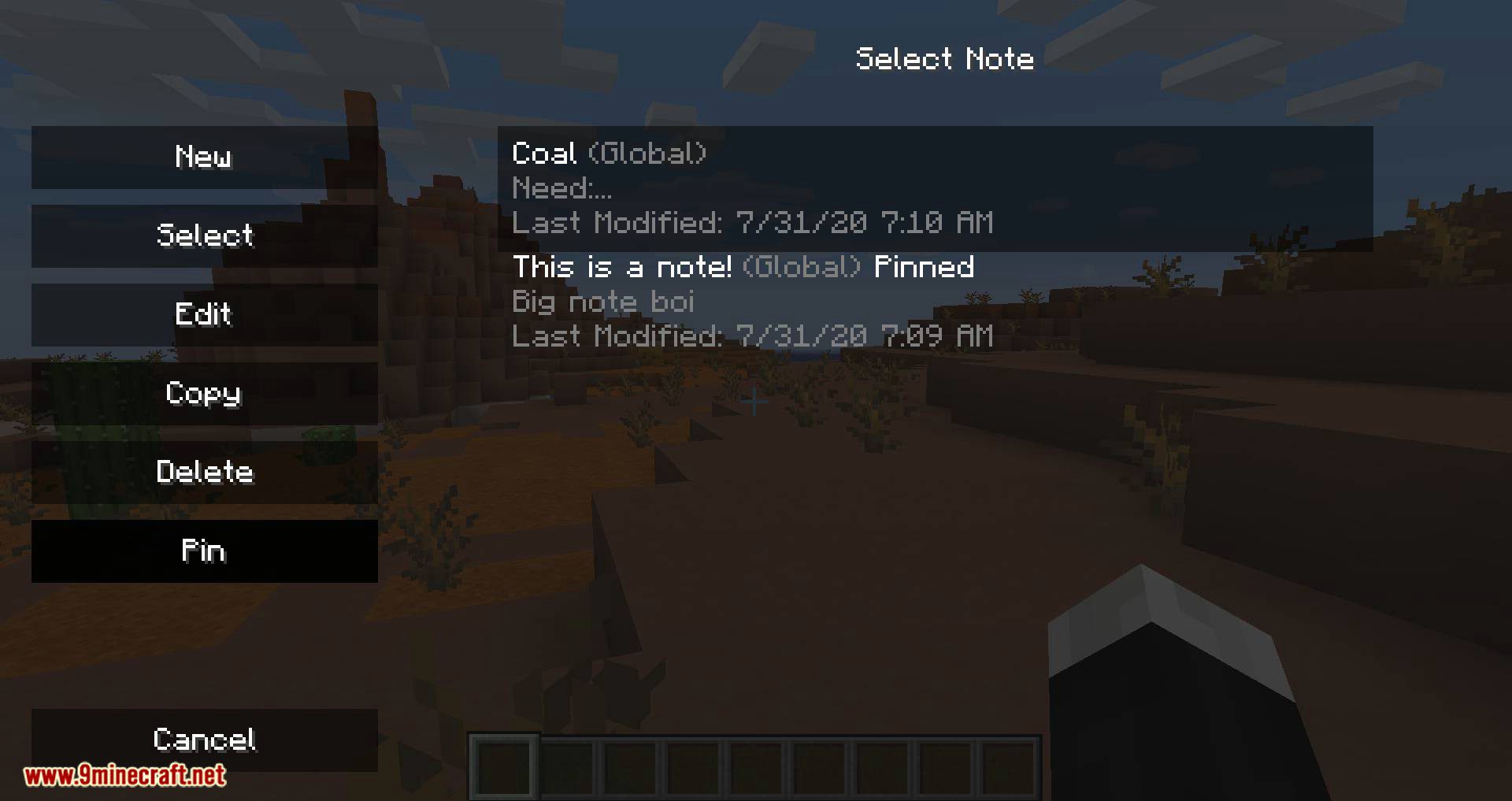 Notes mod for minecraft 05