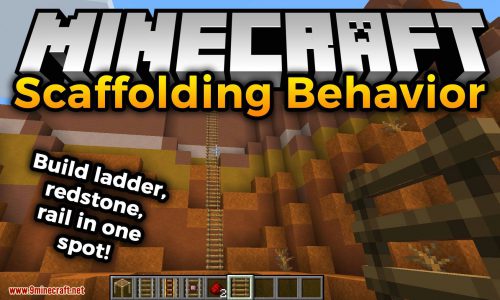 Scaffolding behavior mod for minecraft logo