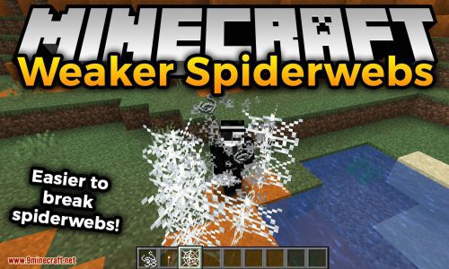 Weaker Spiderwebs mod for minecraft logo